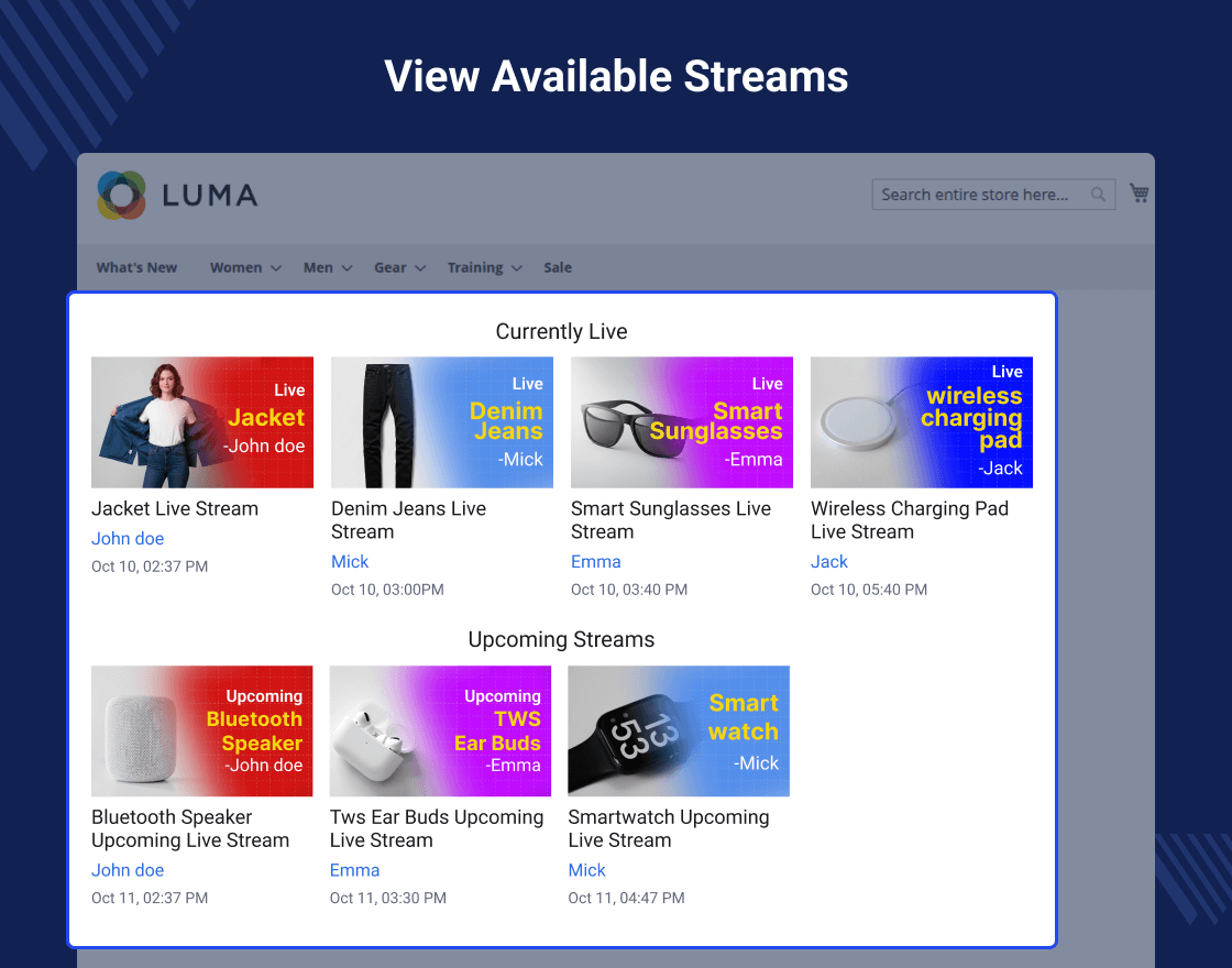 Magento 2 Agora Live Stream