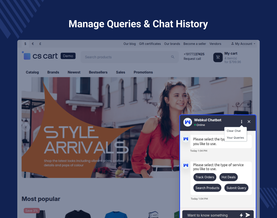 CS-Cart ChatBot