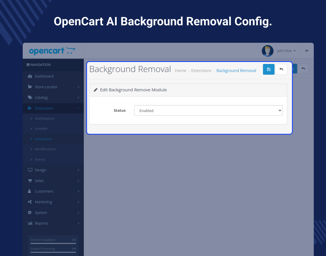 OpenCart AI Image Background Remover
