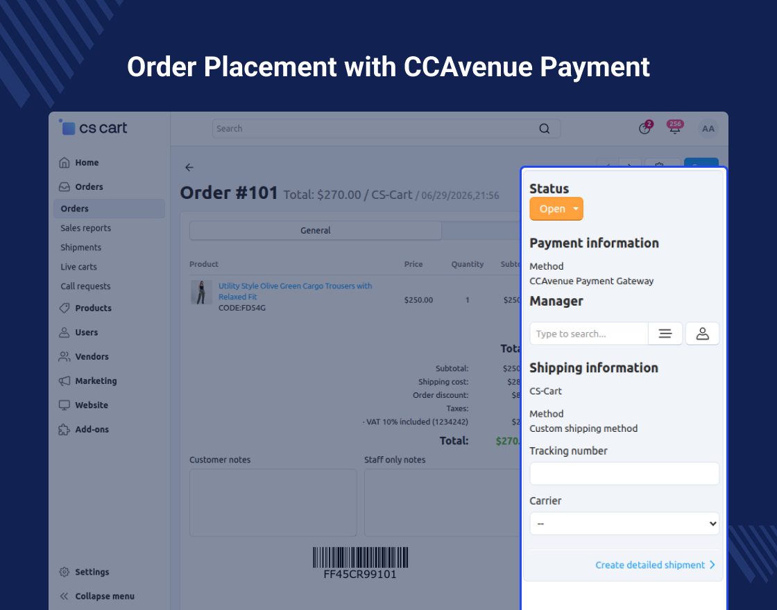CS-Cart CCAvenue Payment Gateway