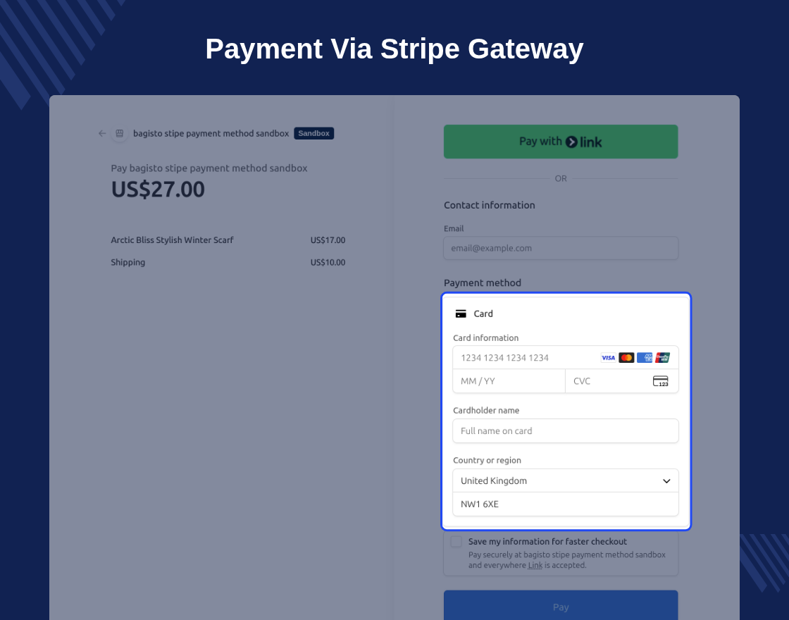 Laravel Marketplace Stripe Payment Gateway