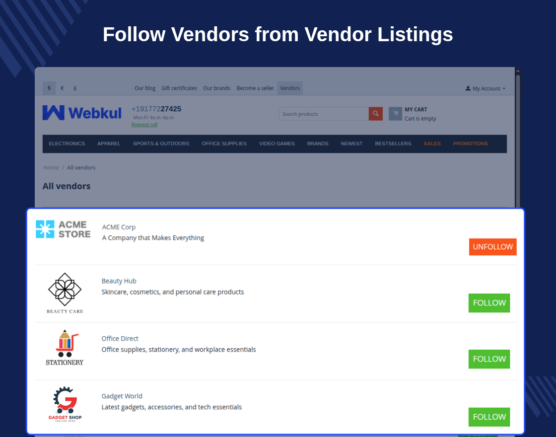 CS-Cart Follow Vendor And Category