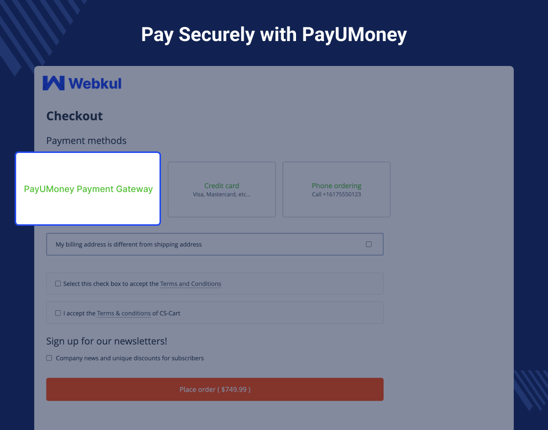 CS-Cart PayUMoney Payment Gateway
