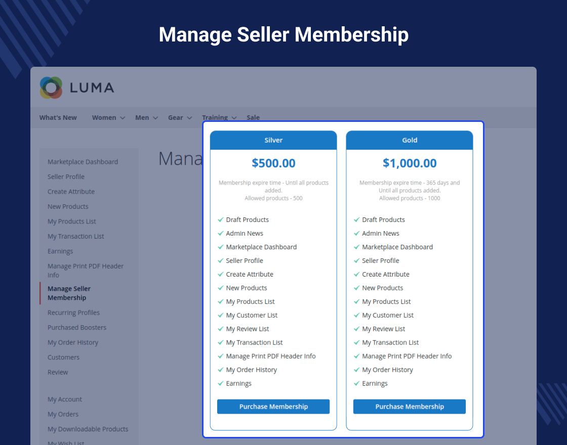 Magento 2 Seller Groups Marketplace Add-On
