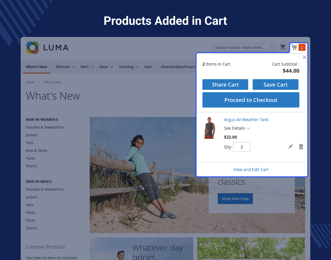 Magento 2 Share Cart Extension 