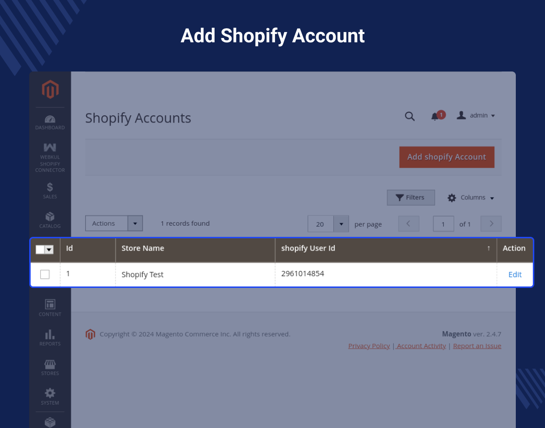 Magento 2 Shopify Connector