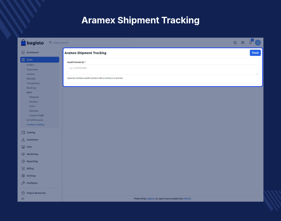 Laravel eCommerce SaaS Aramex Shipping