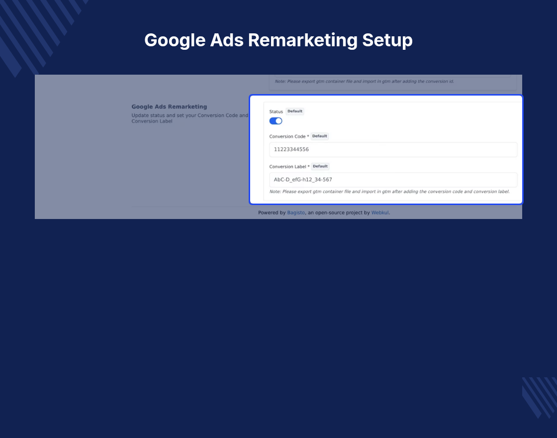 Bagisto Google Tag Manager
