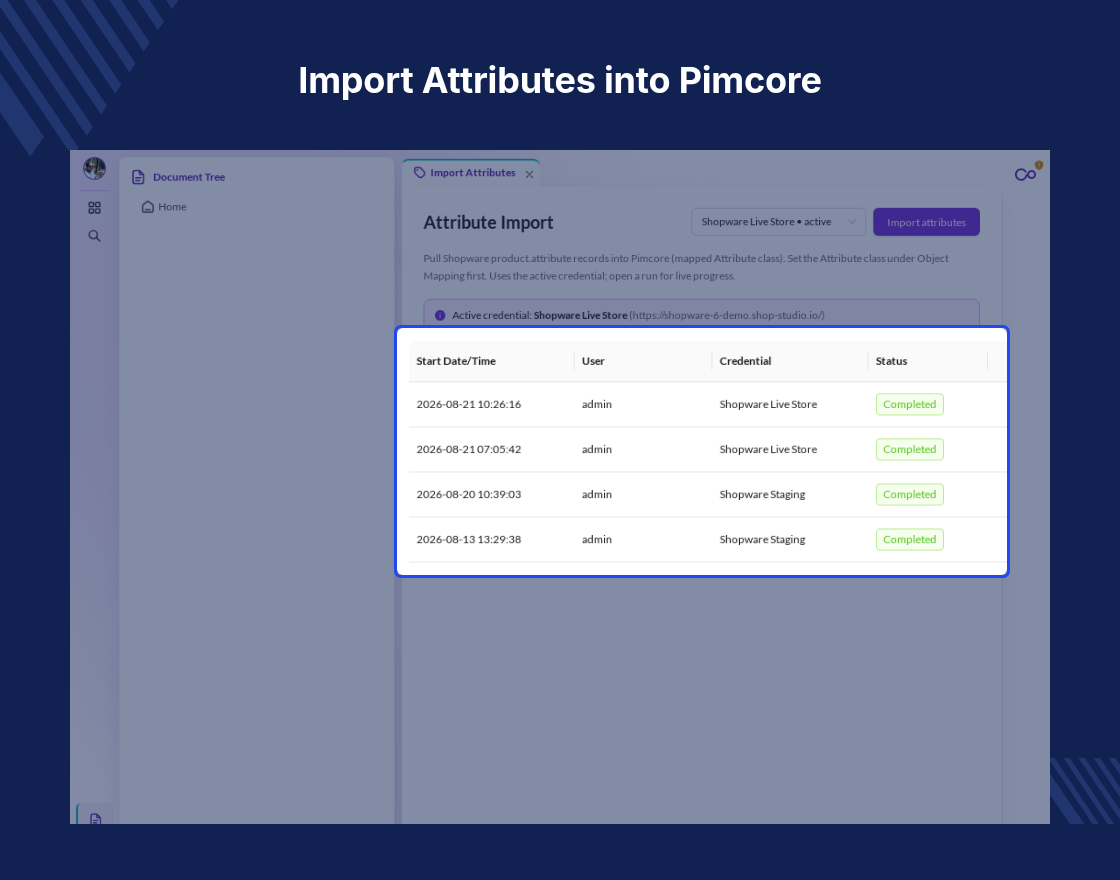 Pimcore Shopware 6 Connector