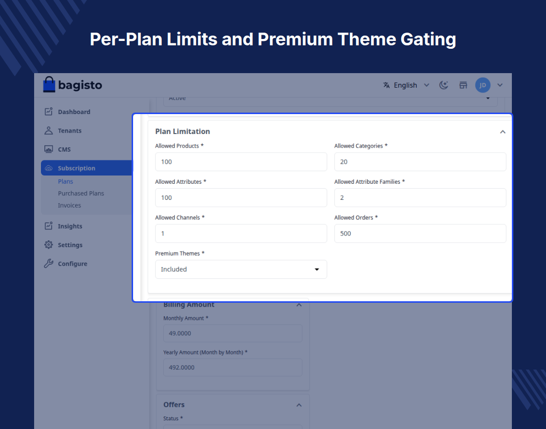 Laravel e-Commerce Multi Company SaaS Module