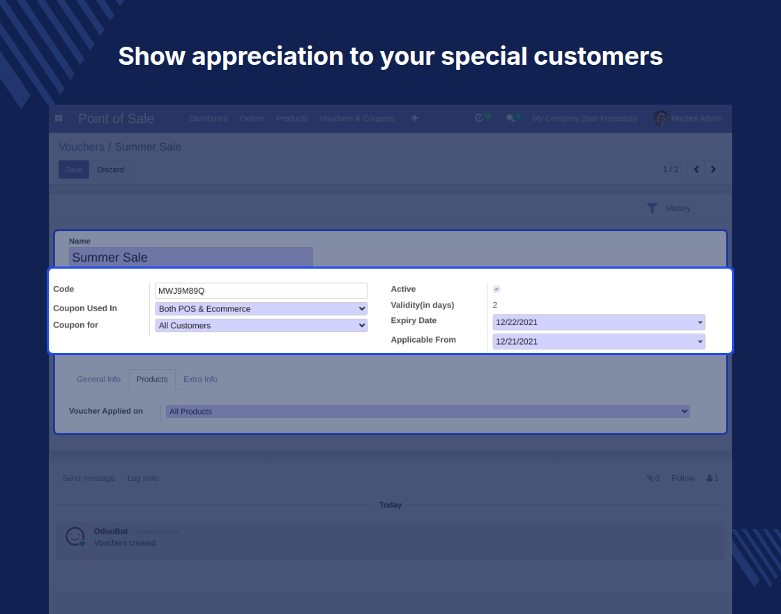 Odoo POS Coupons And Vouchers