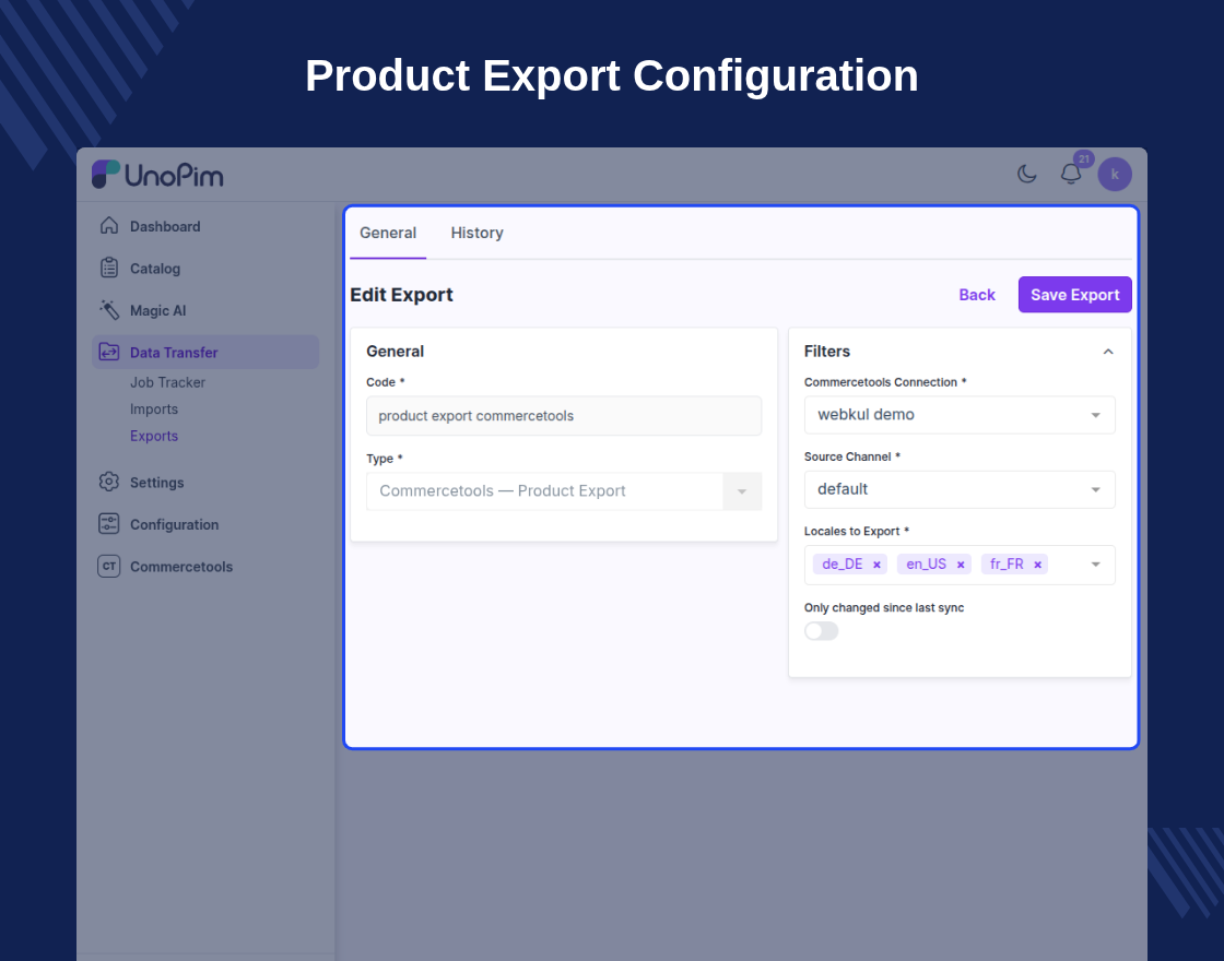 UnoPim Commercetools Connector