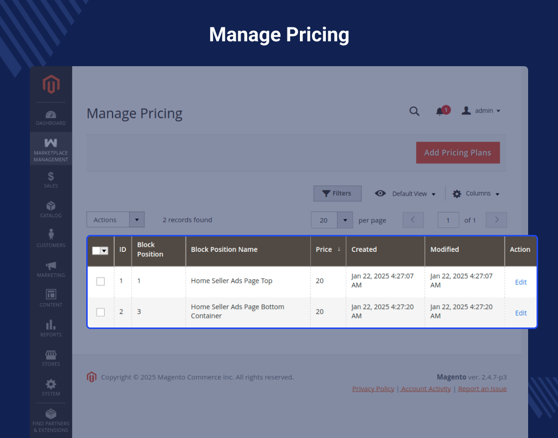 Marketplace Advertisement Manager for Magento 2