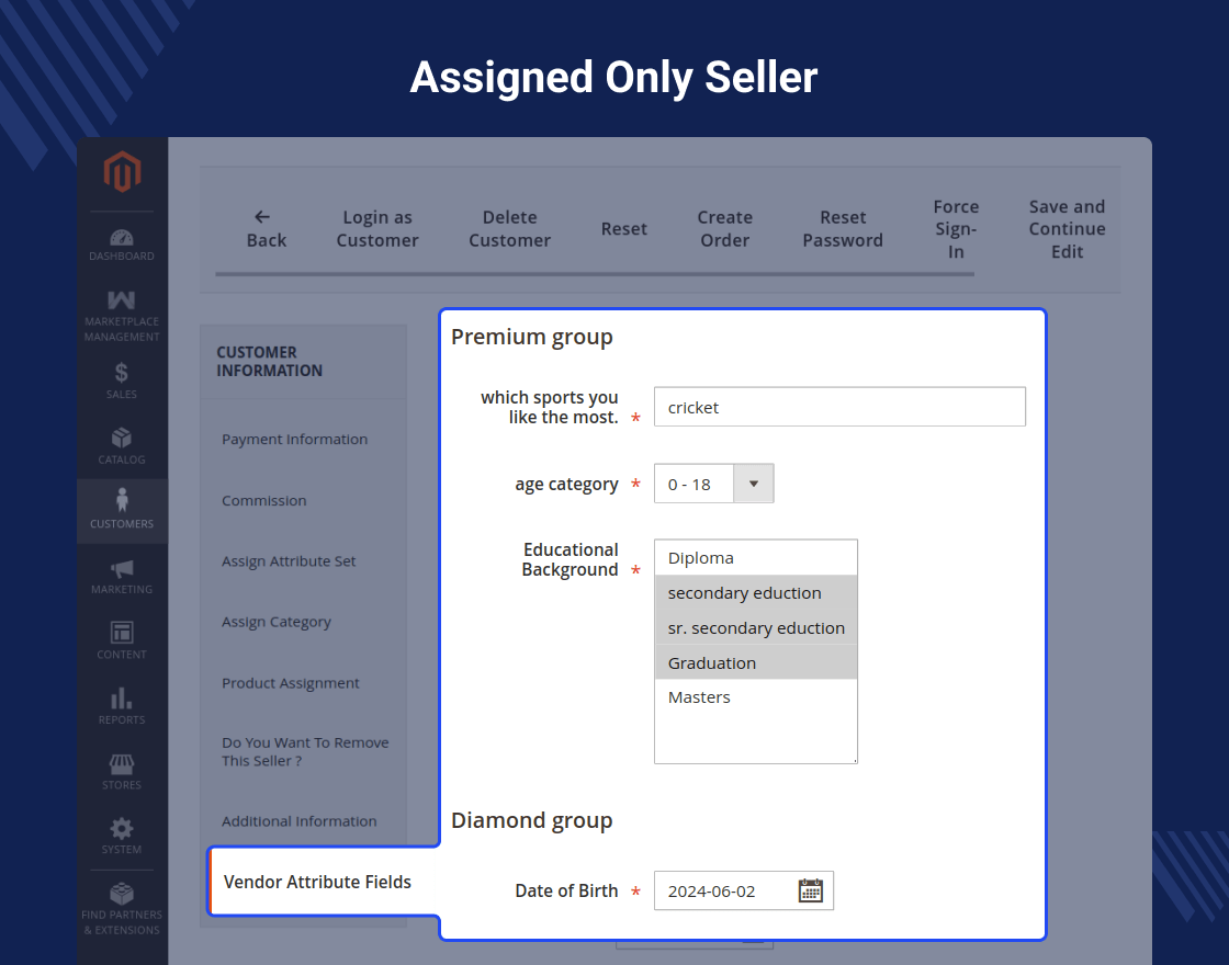 Magento 2 Vendor Attribute Manager Marketplace Add-On