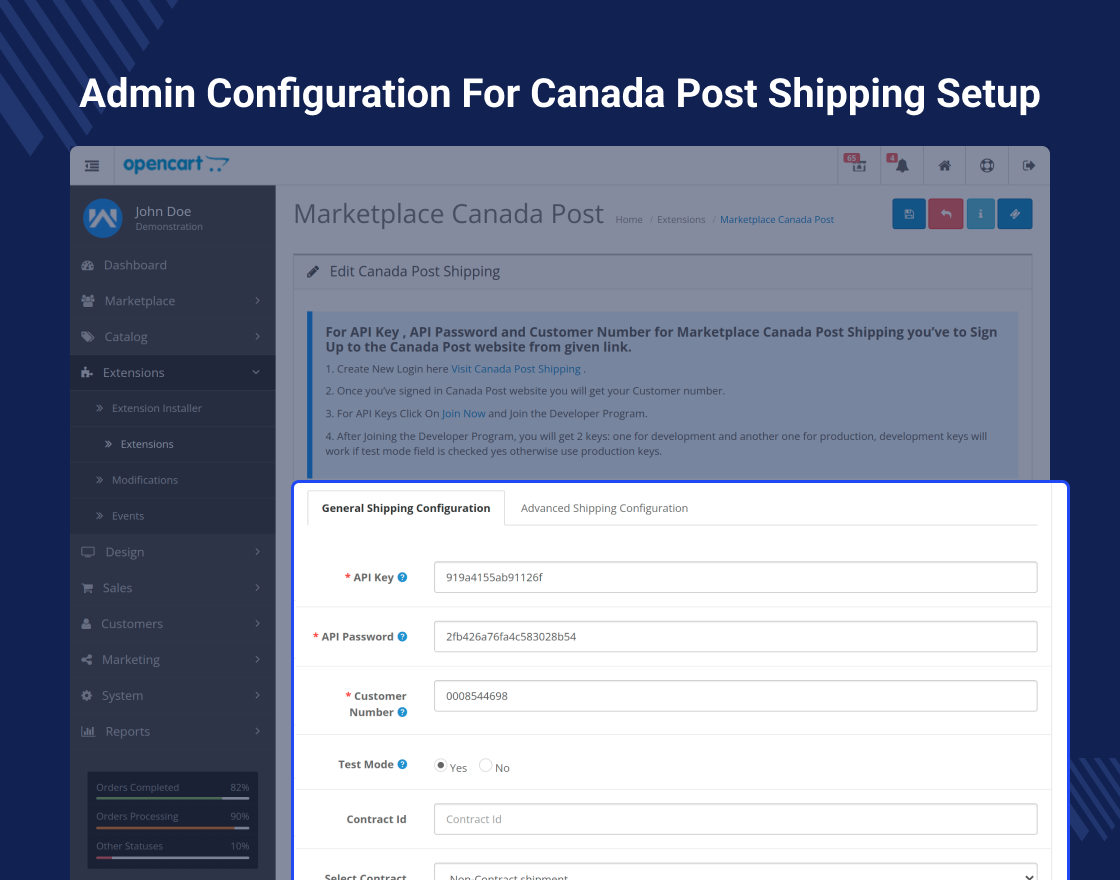 Opencart Marketplace Canada Post Shipping