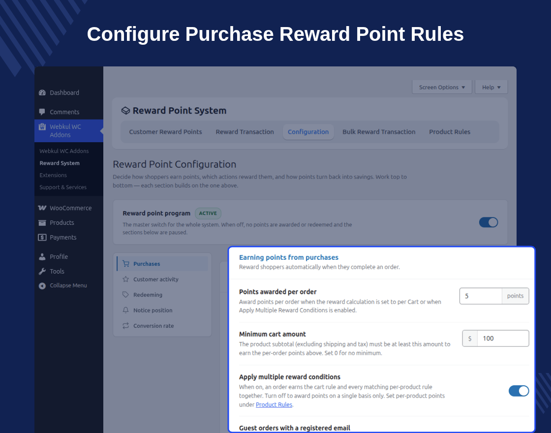 WooCommerce Reward System