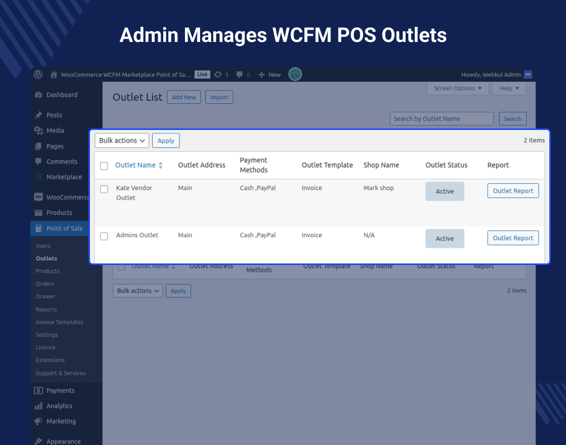 WooCommerce WCFM Marketplace Point of Sale