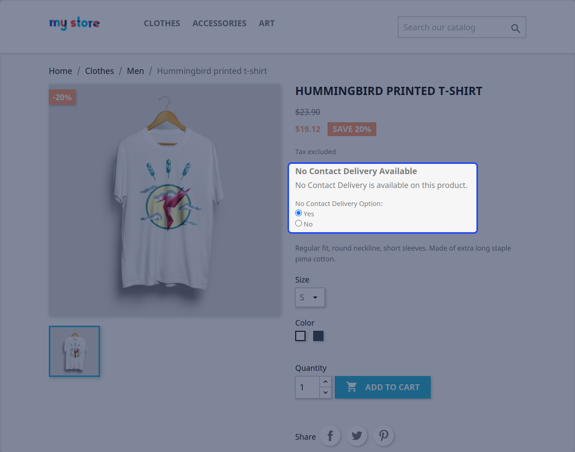 PrestaShop No Contact Delivery