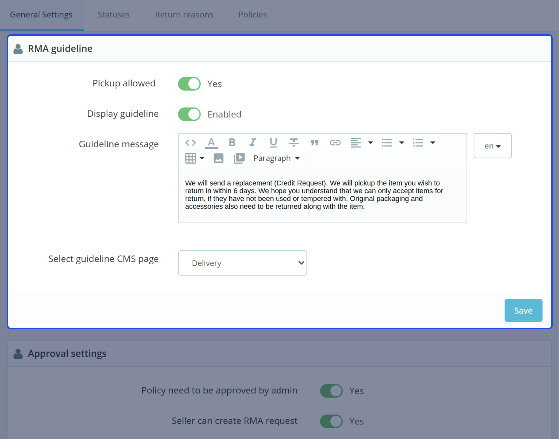 Prestashop Marketplace RMA