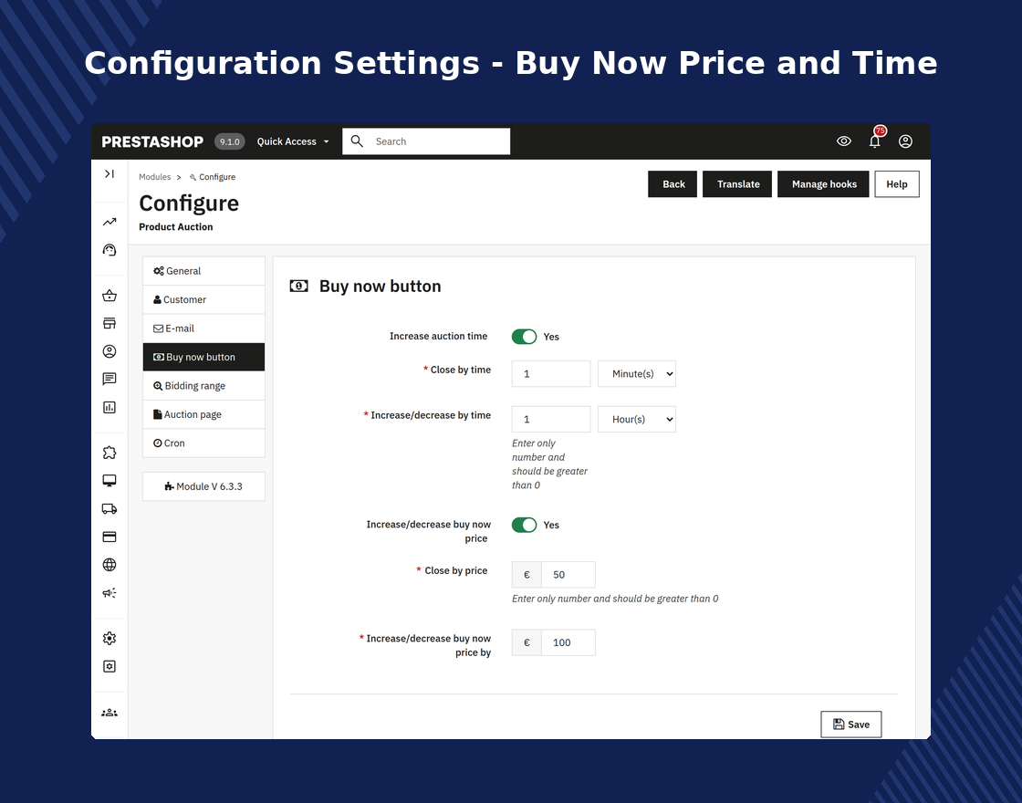 PrestaShop Product Auction 