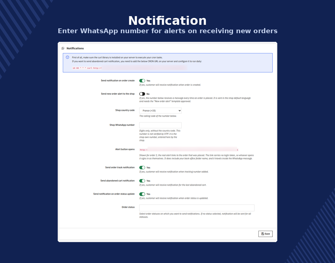 PrestaShop WhatsApp Business Order Notifications | Sales Campaign