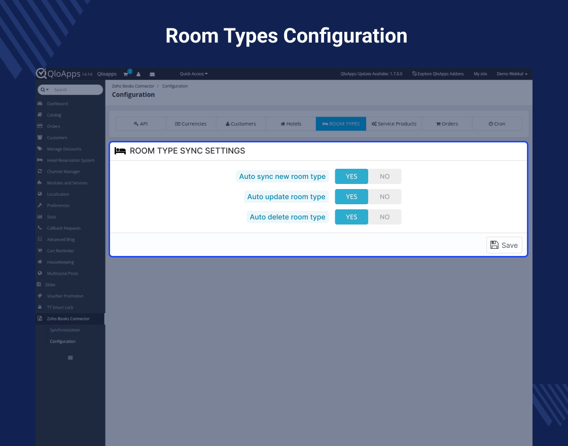 QloApps Zoho Books Connector