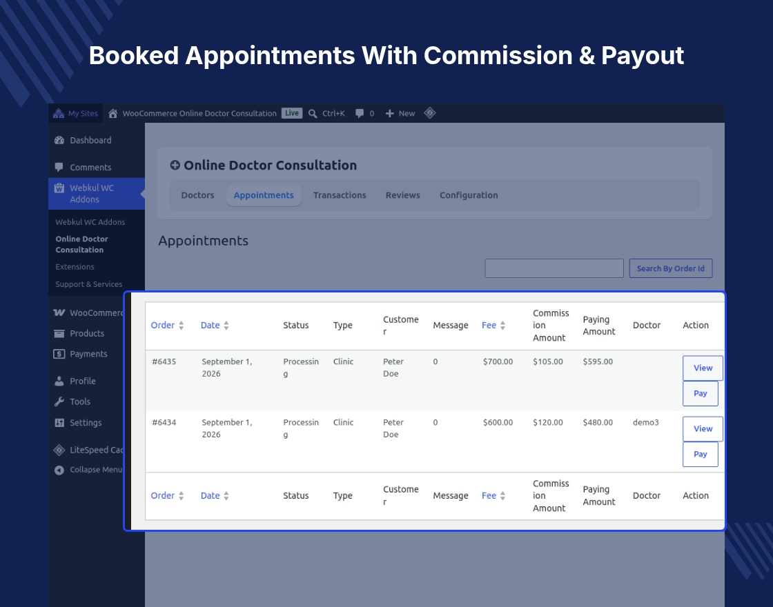 Woocommerce Online Doctor Consultation Plugin