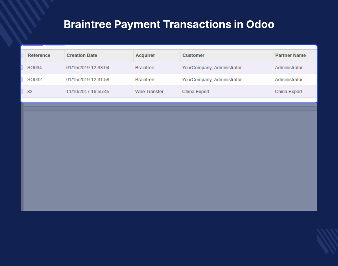 Odoo Braintree Payment Gateway