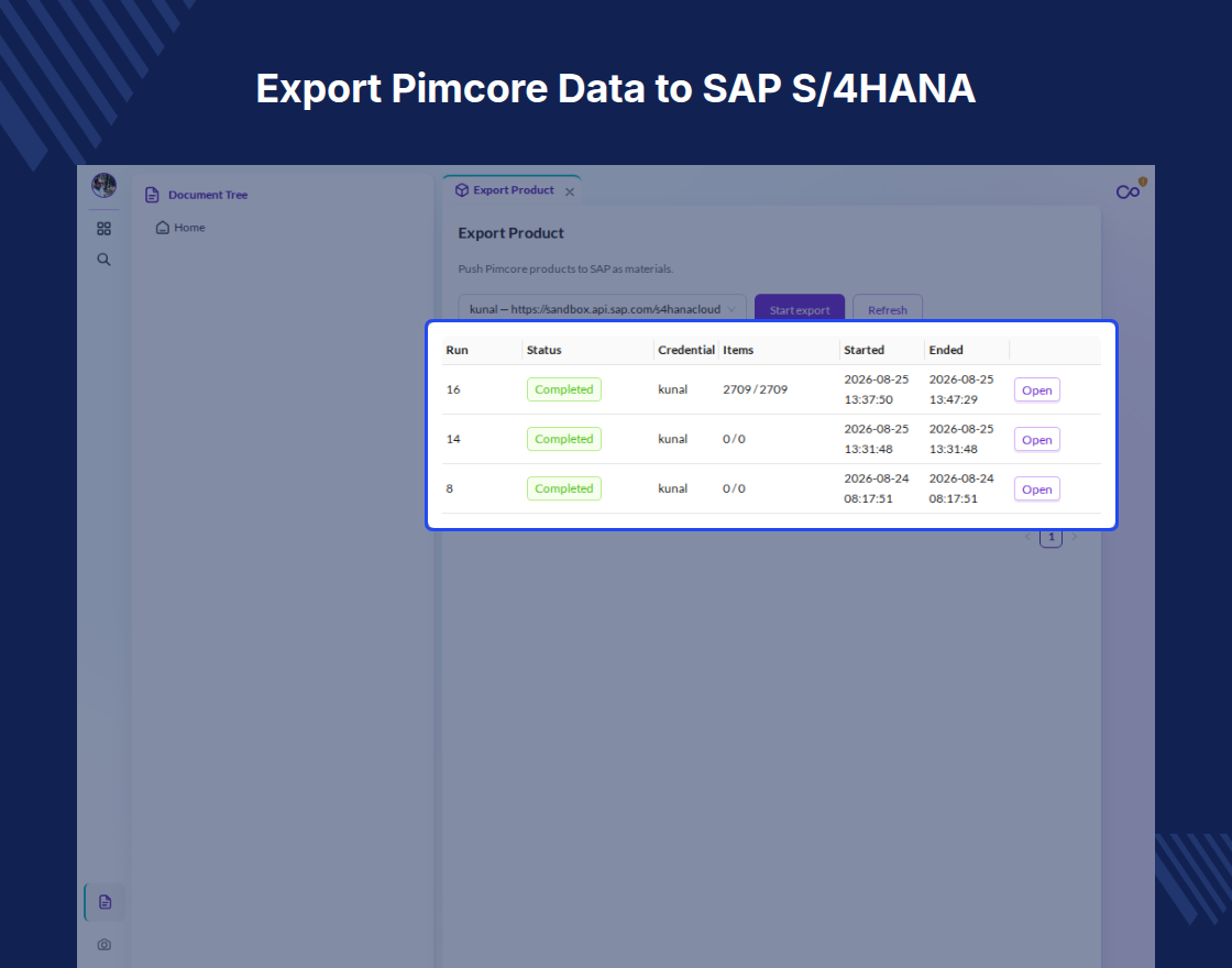 Pimcore SAP S/4HANA Connector