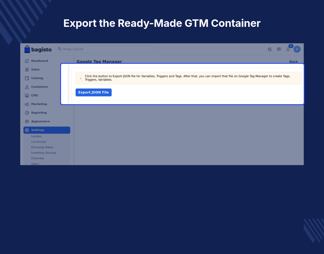 Bagisto Google Tag Manager