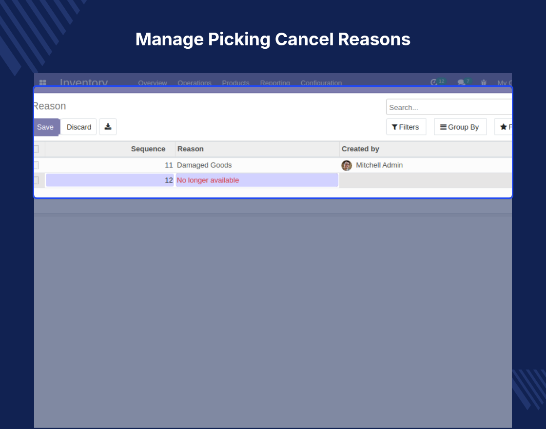 Odoo Stock Picking Cancel