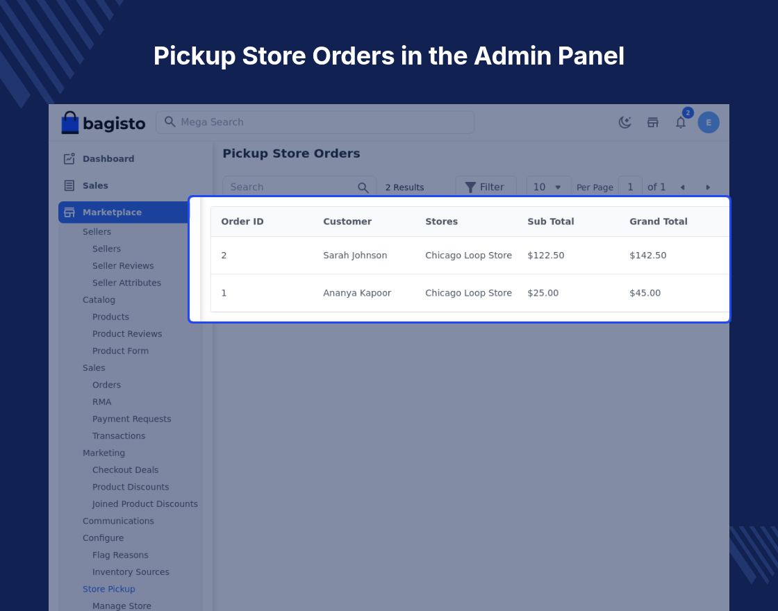 Bagisto Marketplace Store Locator