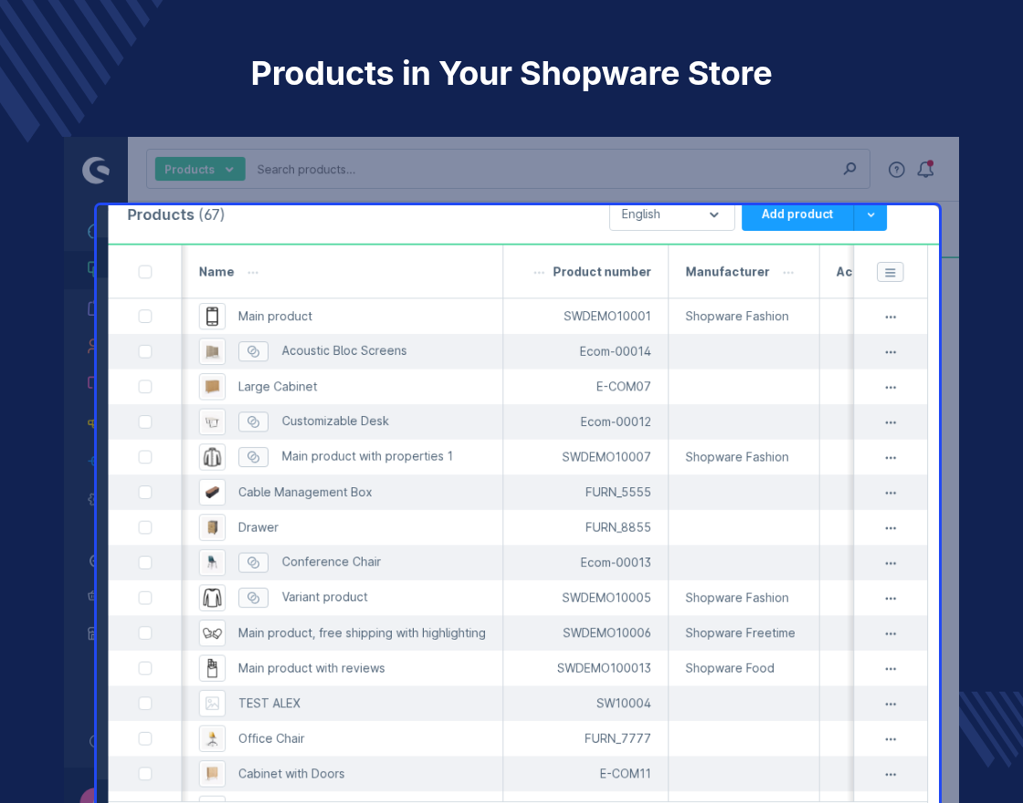 Odoo Shopware Connector