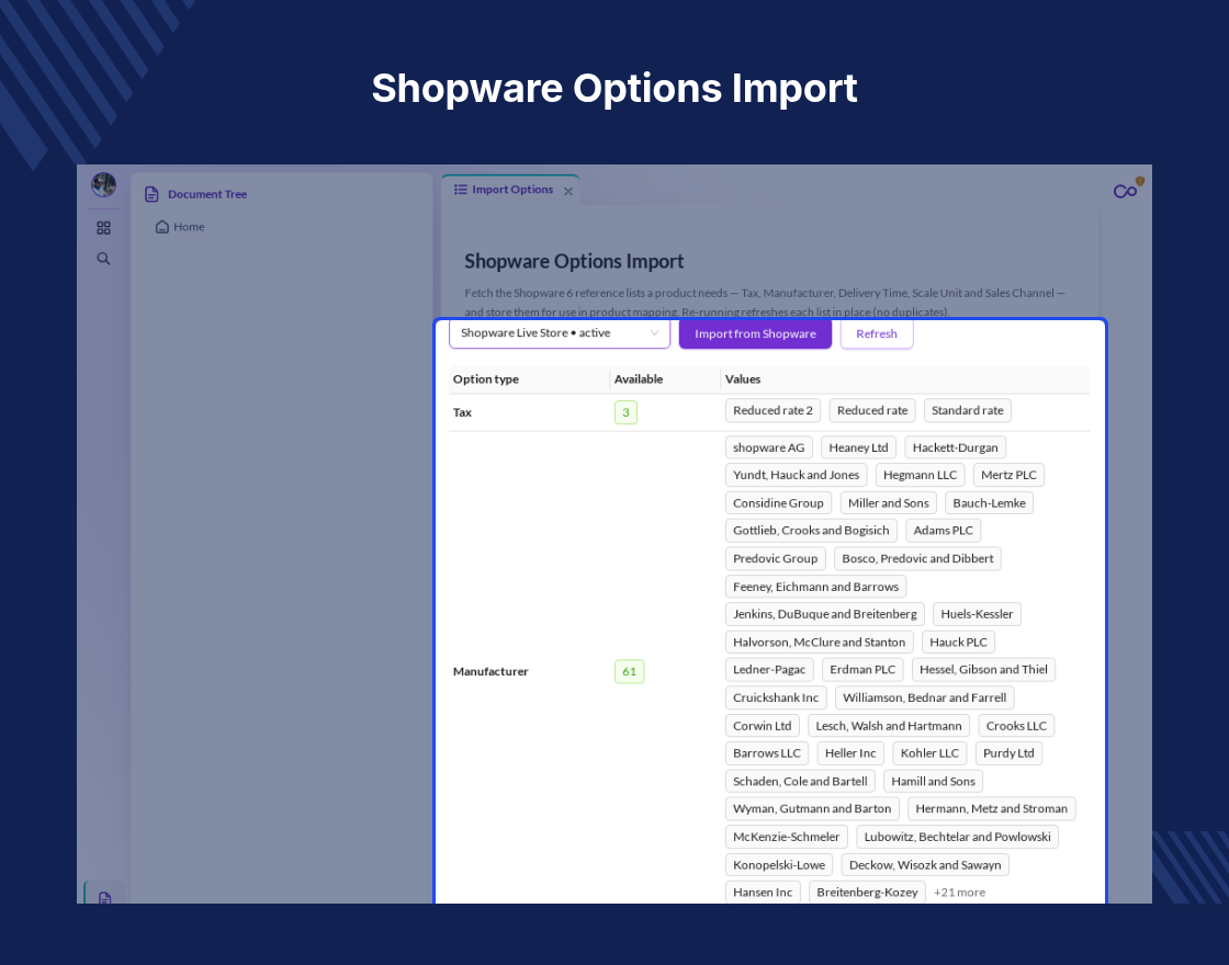 Pimcore Shopware 6 Connector