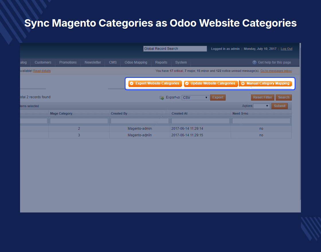 Multi Vendor Odoo Connector For Magento (OpenMage)