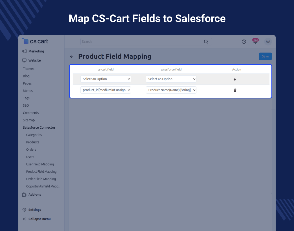 CS-Cart Salesforce Connector
