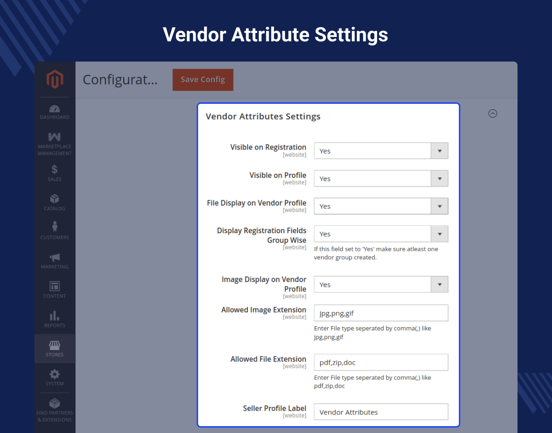 Magento 2 Vendor Attribute Manager Marketplace Add-On