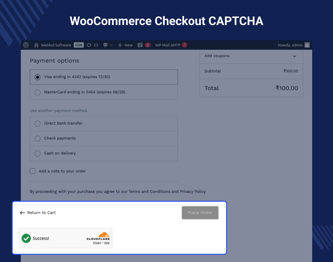 WooCommerce Turnstile CAPTCHA 