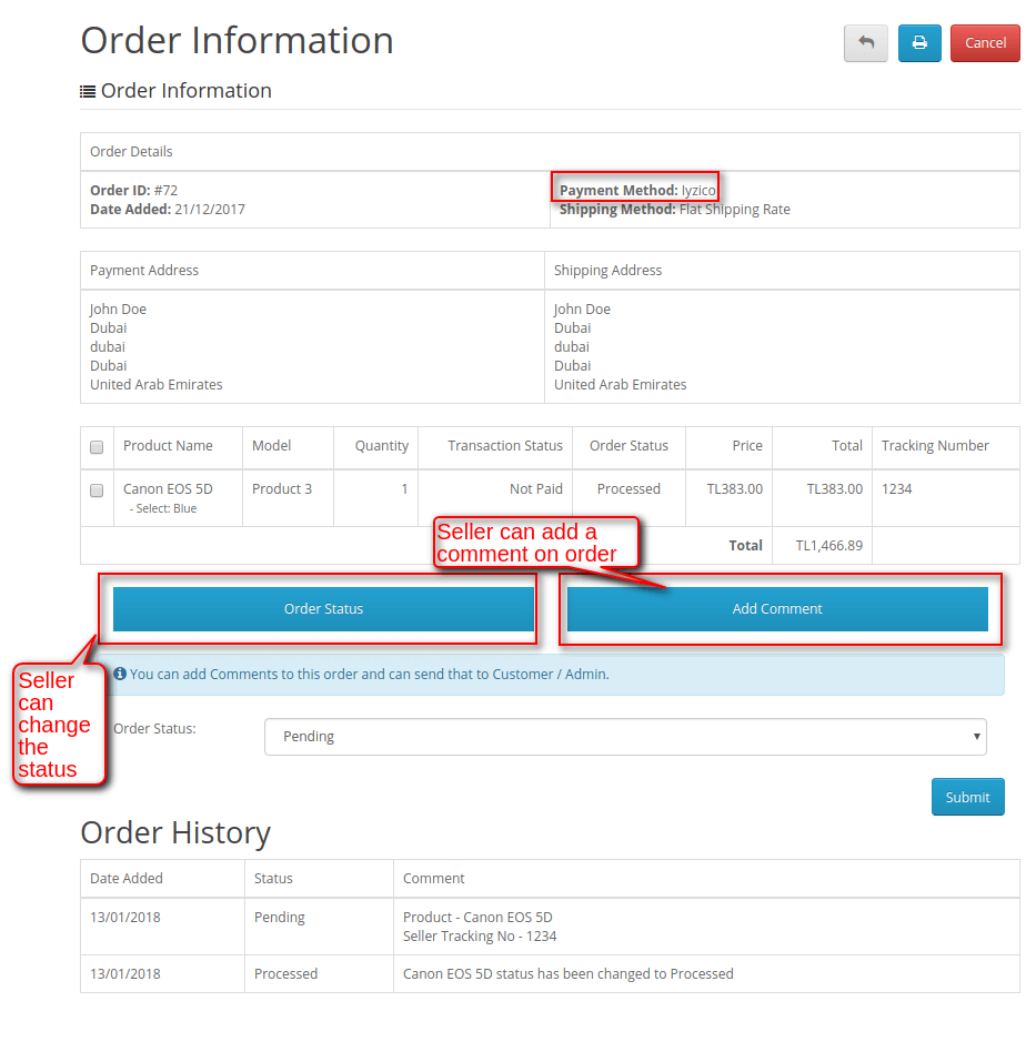 OpenCart Marketplace Multi Tenant Iyzico Payment Gateway