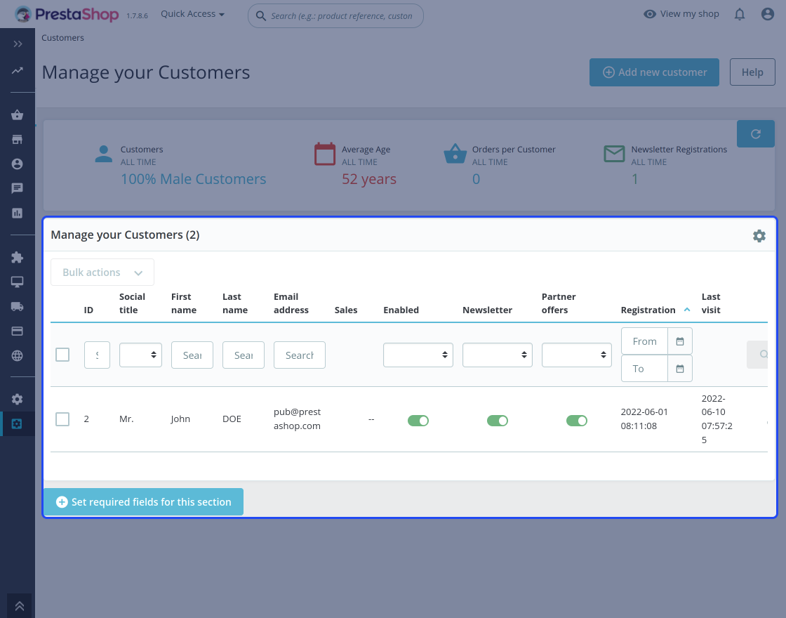 Prestashop Employee Advance Permission