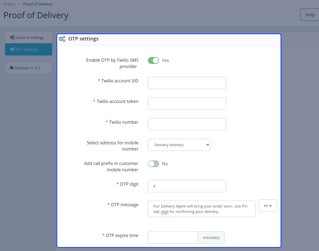 PrestaShop Proof of Delivery