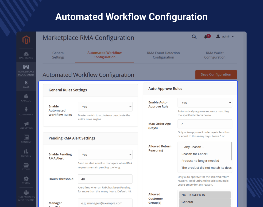Magento 2 RMA System Marketplace Add-on