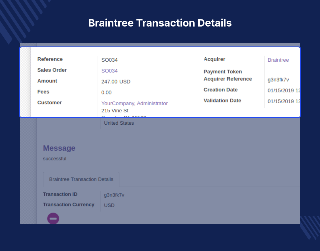 Odoo Braintree Payment Gateway