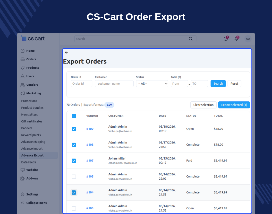 CS-Cart Advanced Import Export