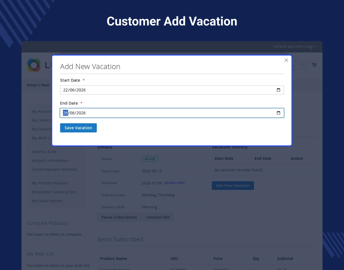 Magento 2 Subscription Delivery Module
