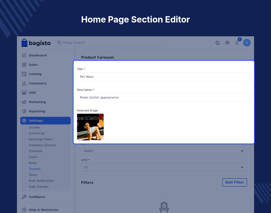 Bagisto Pet Commerce Theme