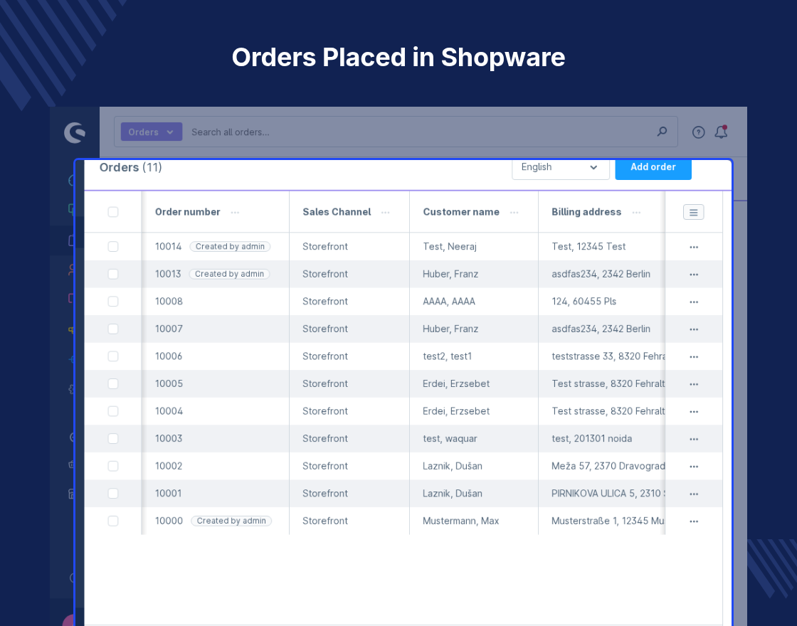 Odoo Shopware Connector