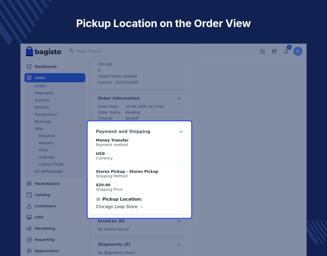 Bagisto Marketplace Store Locator