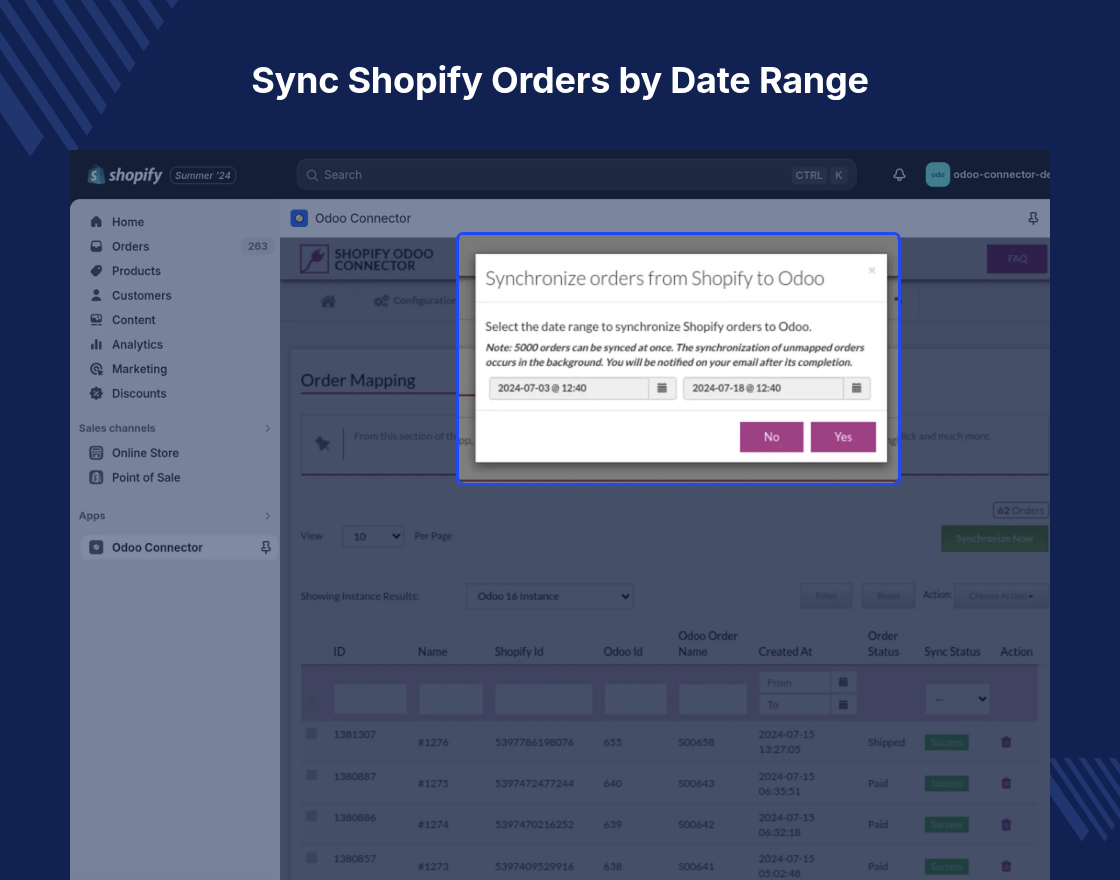 Shopify Odoo Connector