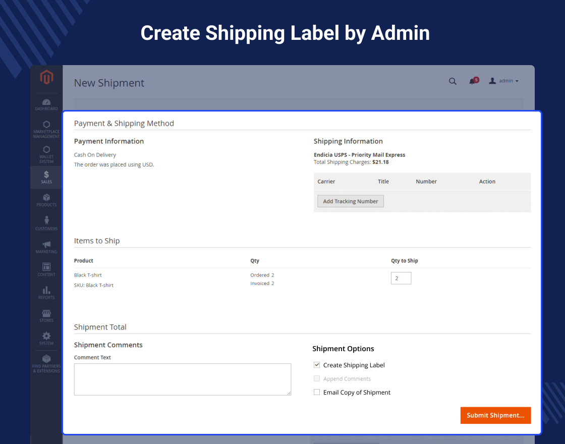 Magento 2 Marketplace USPS Endicia Shipping
